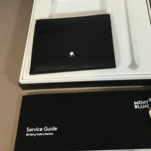 Mont blanc leather credit card wallet no pen/box